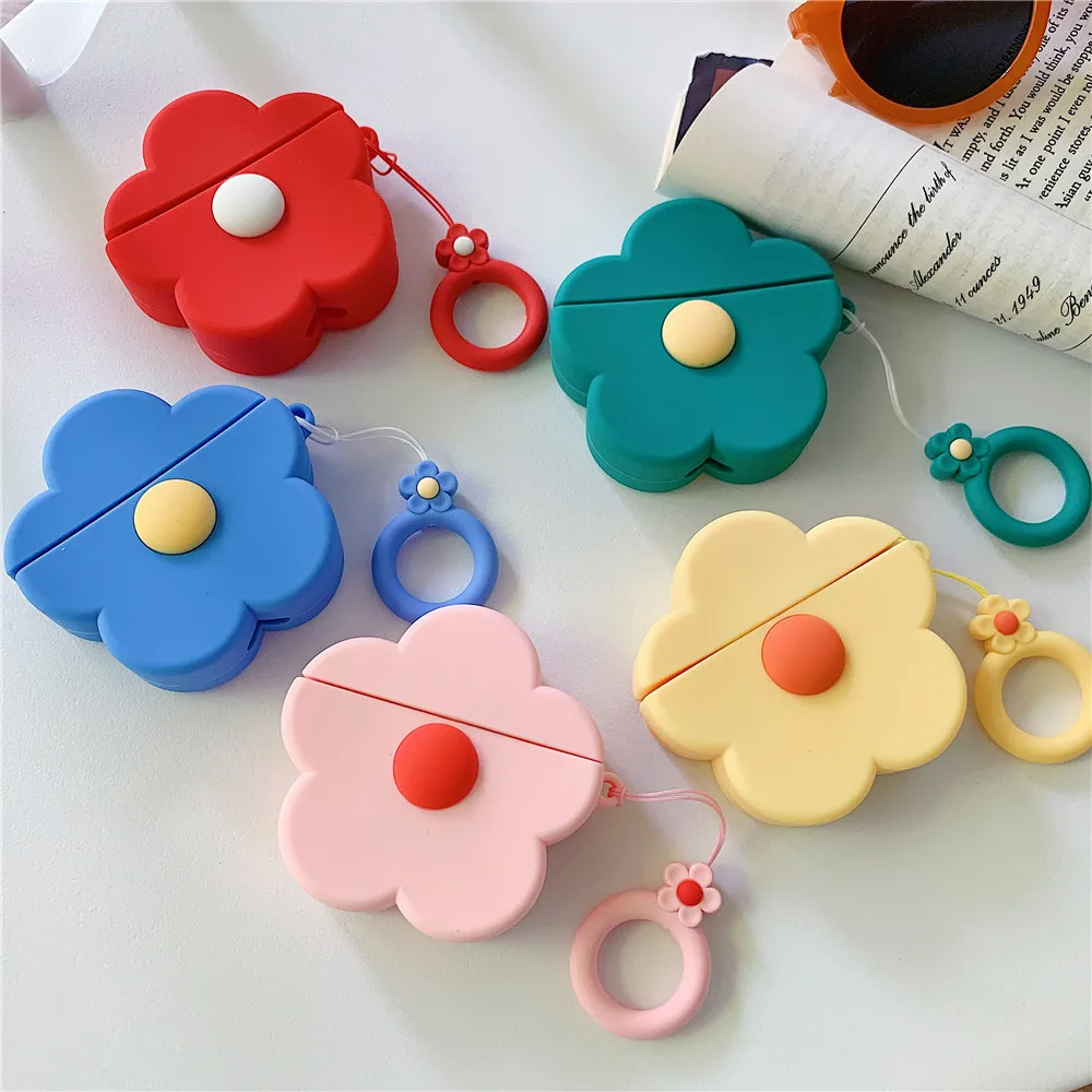 

Korean Kim Hyun-a Style Cartoon Flower Patterned case for airpods for Wireless Bluetooth Headset Airpods 2 Cute Silicone Cover