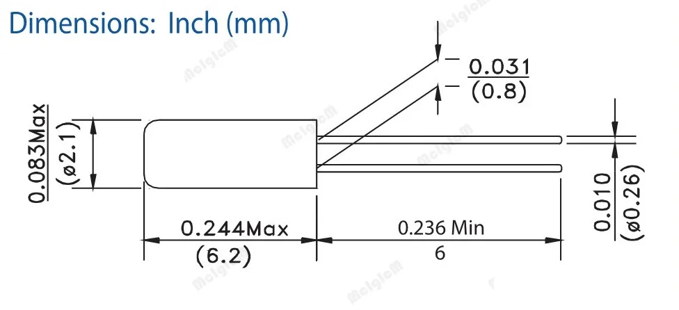 10pcs 2*6 16MHz Error 20ppm 20pF Cylinder quartz resonator quartz resonator