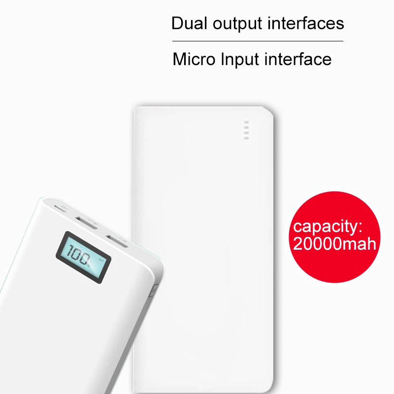 bilder für 2A 20000 mAh LCD Display Tragbare Power 20000 mah 18650 Ladegerät Externe Batterie Für iphone xiaomi Handys Tablet bilder für 2A 20000 mAh LCD Display Tragbare Power 20000 mah 18650 Ladegerät Externe Batterie Für iphone xiaomi Handys Tablet