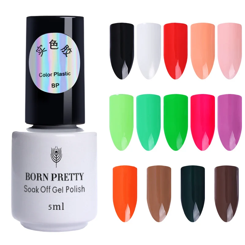 

BORN PRETTY Candy Nail Color Series UV Nail Gel Polish Soak Off Manicure Gel Varnish Base Top Coat Nail Art Varnish Lacquer 5ml