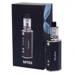 E Cigarete комплект MYK6 80 Вт коробка Mod Vape комплект 2600 мАч батарея 22 мм Диаметр распылитель 0.23ohm 2 мл регулируемая мощность пусковой механизм