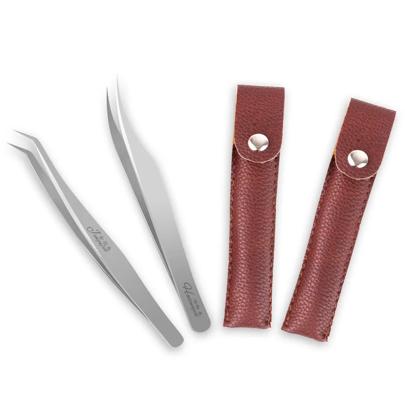 2pcs Stainless Steel Anti Static Eyelash Tweezers Tool Best Quality Superhard Tweezer Eyelash Extension Tool 1 2pcs Stainless Steel Anti Static Eyelash Tweezers Tool Best Quality Superhard Tweezer Eyelash Extension Tool 2