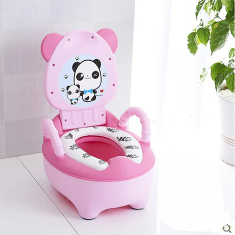 Baby Pot For Children Boys Potty Toilet Seat Baby Potty Training Girls Portable Toilet Bedpan Comfortable Backrest Cartoon Pots