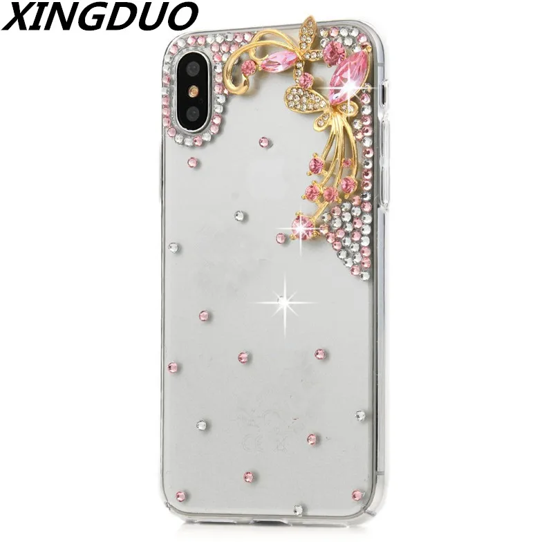 

XINGDUO Mobile phone shell for Samsung J7 J5 2017 bling Diamonds 3D Butterfly flower case for S7 S8 S9 S10 Plus/S10Lite/Note 9 8