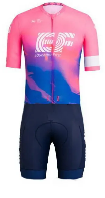 Розовый EF образование первая команда Skinsuit боди Лето Велоспорт Джерси Велосипед велоодежда MTB Майо Ropa Ciclismo - Цвет: Розовый