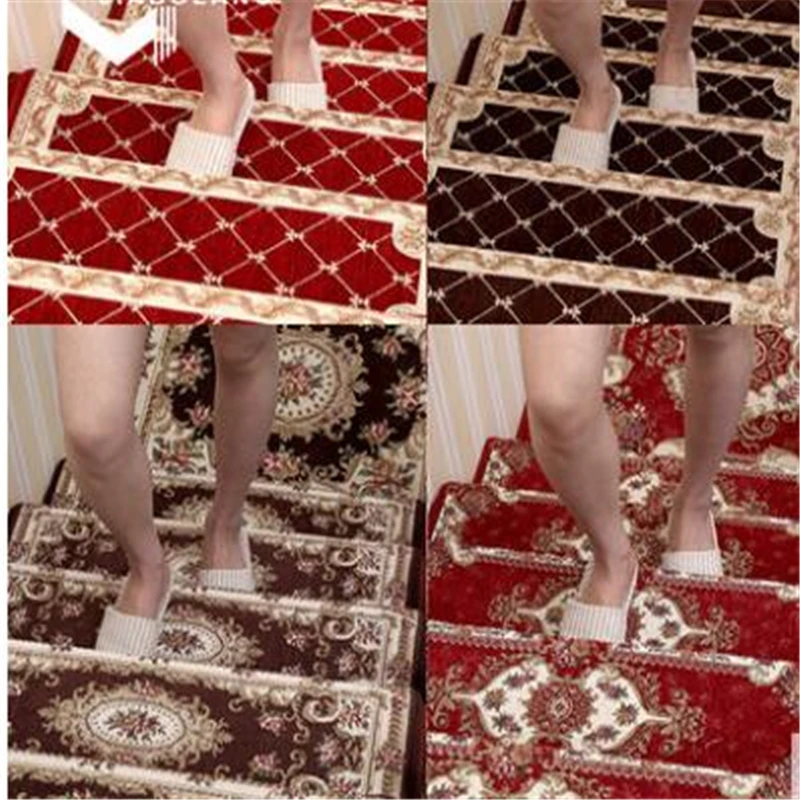 

beibehang High-grade new upgrade simple European-style home staircase custom embroidered plastic anti-skid Hotel stairs step mat