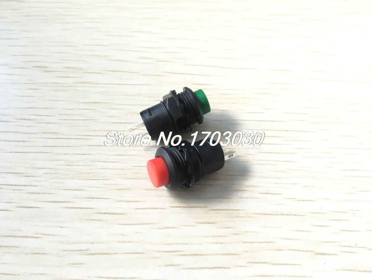 

Panel Mounted Round Head Momentary SPST 2 Pin Push Button Switch x10