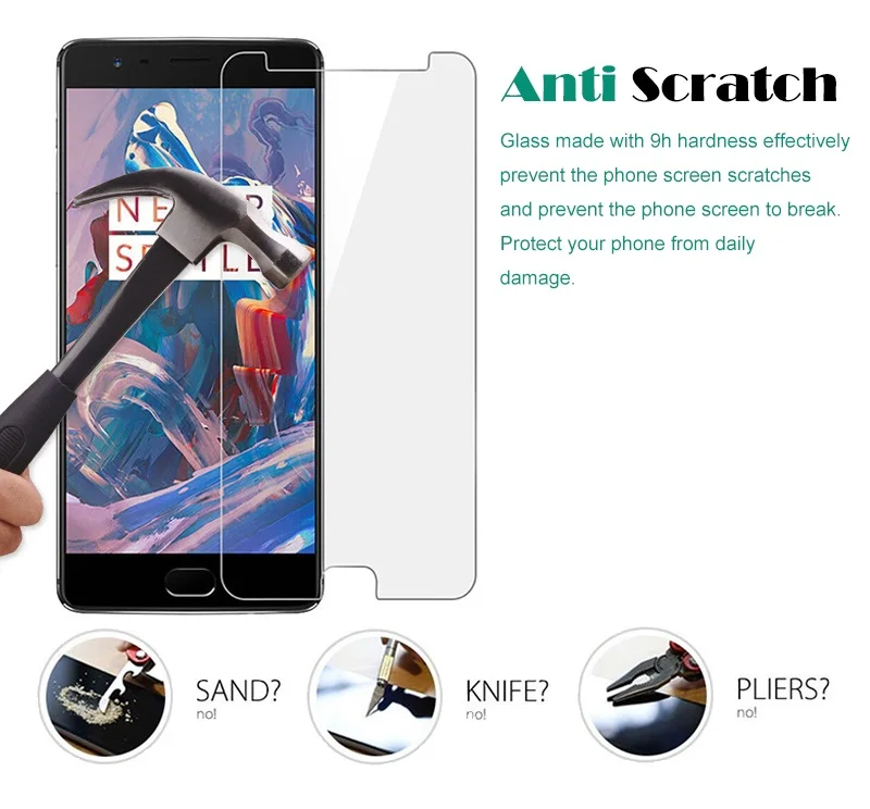 2 шт 2.5D 9H высококачественный чехол из закаленного стекла для OnePlus 3 3T Защитная пленка для экрана прозрачная закаленная Защитная пленка для OnePlus 3 3t