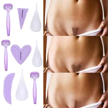 For Women Bikini Dedicated Privates Shaving beard Stencil Sexy Female Pubic Hair Razor Intimate Shaping Tool bikini privates shaving stencil sexy female pubic hair razor