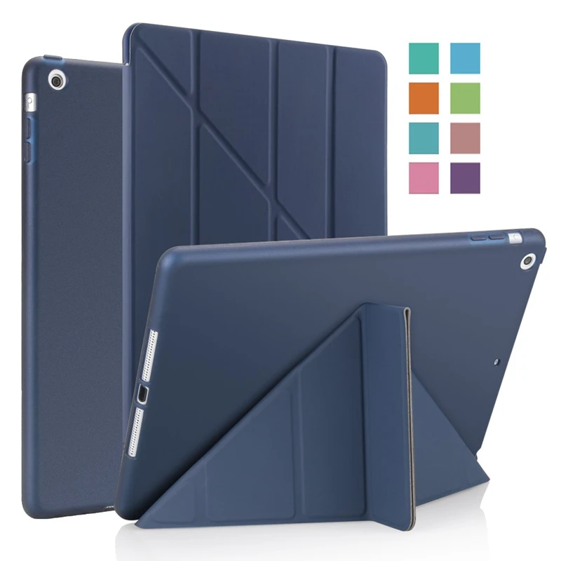 

For Apple iPad Air 3 Case for iPad Pro 10.5 inch Cover Multi-fold PU Leather Smart Case Hard Back Cover with Stander Holder