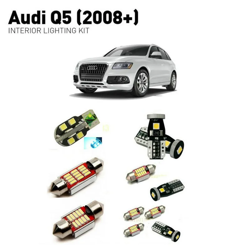 Светодиодные Внутреннее освещение для Audi Q5 2008+ 22 шт Led Автомобильные фары комплект освещения автомобильные лампы Canbus