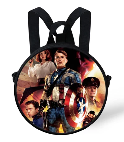 9 дюймов популярная круглая сумка Супермен Герой Ниндзяго модные рюкзаки школьный Женский стильный рюкзак для девочек Мультяшные сумки для детей - Цвет: ZDY31