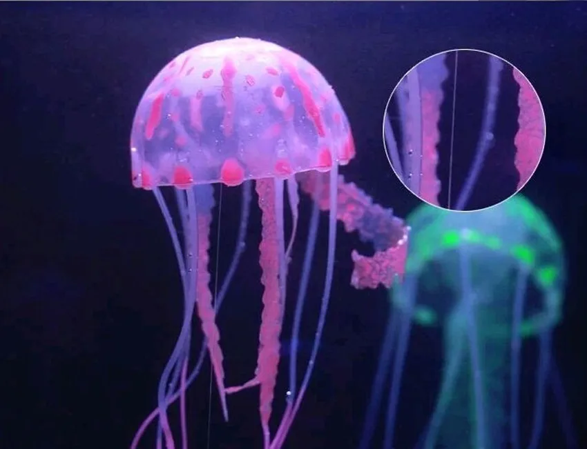Светящийся эффект аквариума декор аквариум искусственные силиконовые яркие Медузы