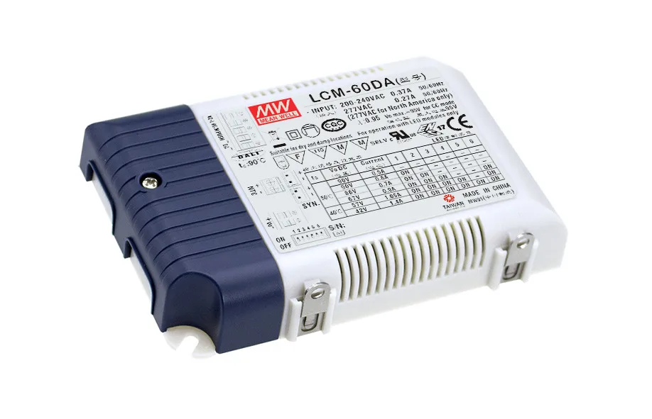 [Cheneng]MEAN WELL original LCM-60DA 42V 1400mA meanwell LCM-60DA 42V 60.3W Multiple-Stage Output Current LED Power Supply