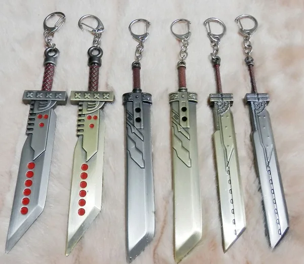 

anime Final Fantasy VII Cosplay Cloud Strife Zantetsuken Weapon Model Key Chains Key Ring doll accessories model toy Periphery
