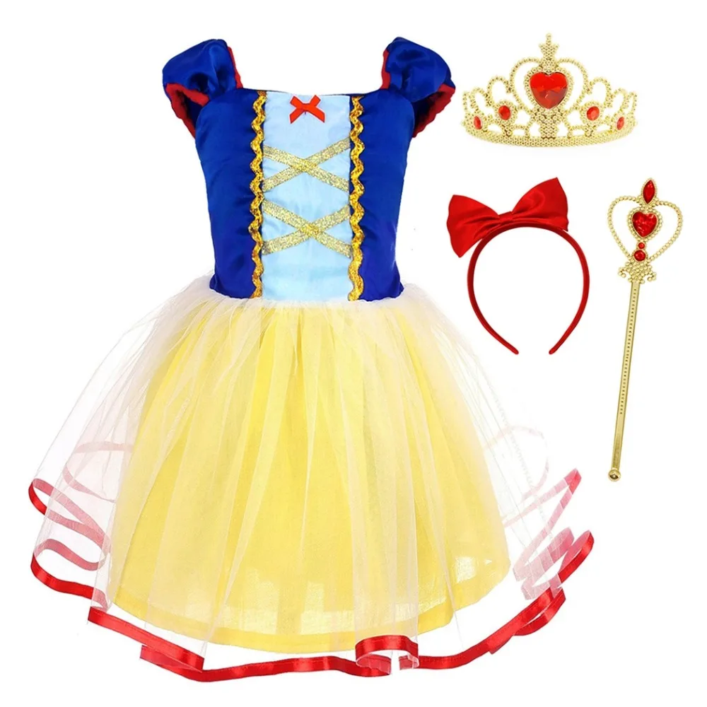 Girls Princess Costume Anna Elsa Halloween Fancy Dress Snow White Candy