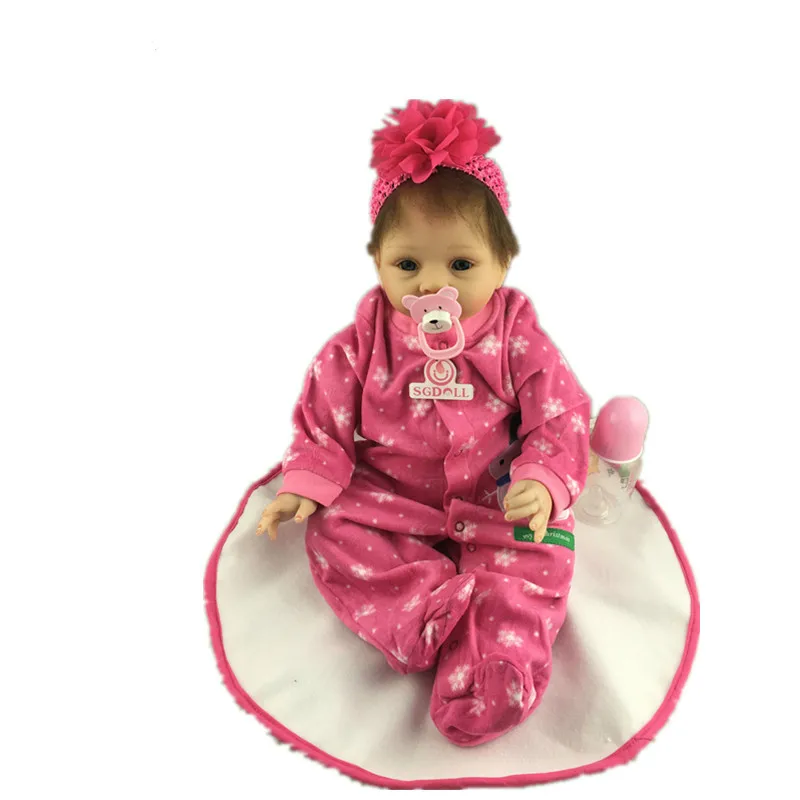 

55cm/22'' Reborn Toddler Dolls Handmade Lifelike Baby Solid Silicone Vinyl Boy Doll Toy Gift Collection