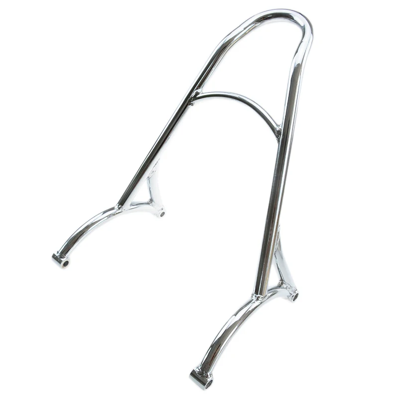New Burly Chrome Motorcycle Short Sissy Bar Backrest For Harley