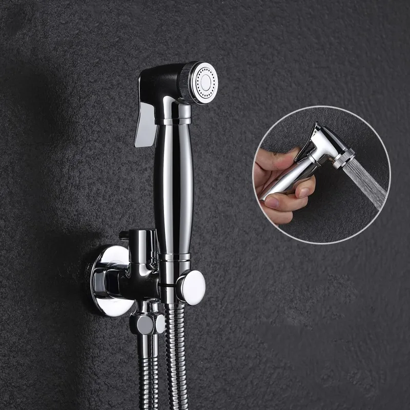 Toilet Brass Hand Held Bidet Spray Shower Head Douche Kit Shatta Copper