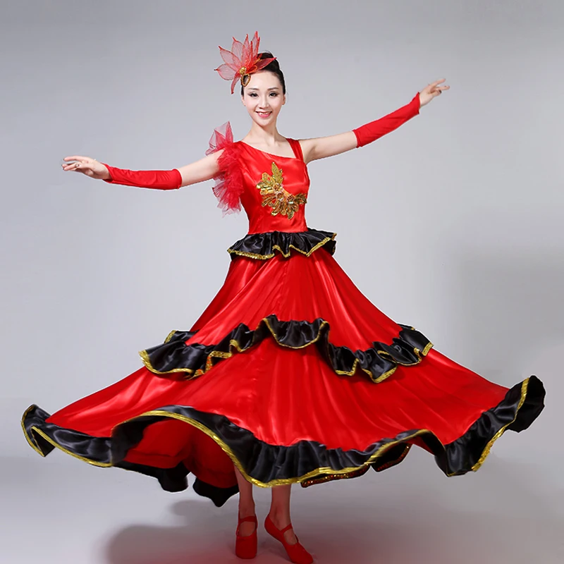 Costume ragazza spagnola zingara Senorita FLAMENCO ABITO Western Costume OUTFIT DA BALLO
