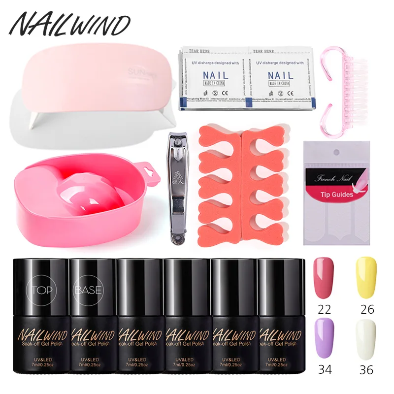

NAILWIND Solid Color Series Nail Art Manicure Design Set Nail UV Gel Lacquer UV lamp Semi Vernis Permanent
