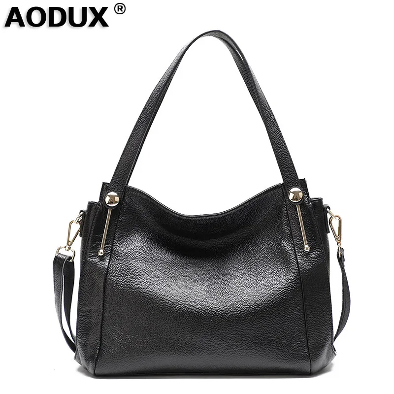 

2018 Genuine Leather Women Shoulder Bag Messenger Tote Handbag Ladies Casual Real Cowhide Large Fashion Designer Shopping Bags