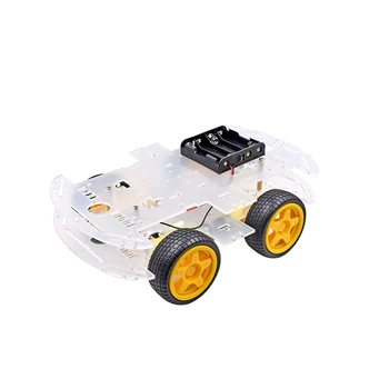 

New Motor Smart Robot Car Chassis Kit Speed Encoder Battery Box 4WD Avoidance Intelligent Car DIY Kit