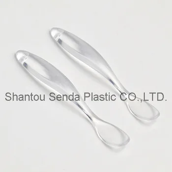 

Free shipping100pcs PS clear plastic spatulas bulk buy from china mask plastic scoop 6.4cm