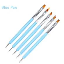 5 шт. дизайн ногтей УФ-инструменты Стразы Самоцветы гель лак дизайн точечный рисунок детализация Ручка кисти инструмент маникюр украшение Мода