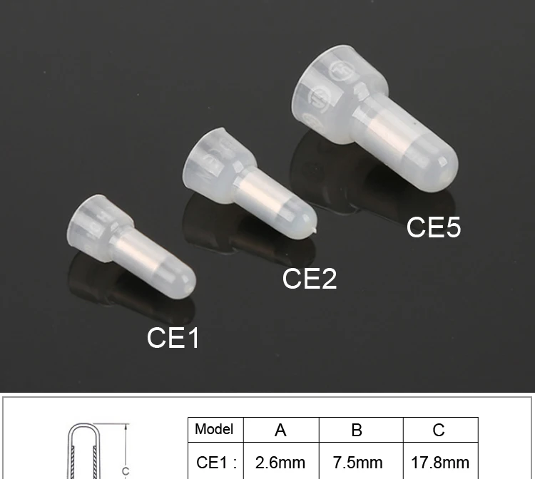 CE1 CE2 CE5 закрытый конец обжимные колпачки электрические провода терминалы Разъемы использоваться для AWG 12-10 16-14 22-16 кабелей