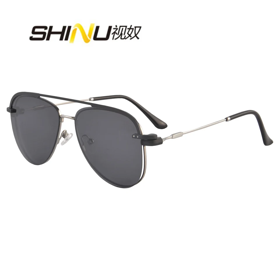 

SHINU polarized sunglasses women clip-on sun-glasses men optics frame Prescription glasses men Retro metal eyeglass frame 3039