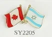 

Canada Israel Friendship Flag Badge Flag pin 100pcs Brooch Icons
