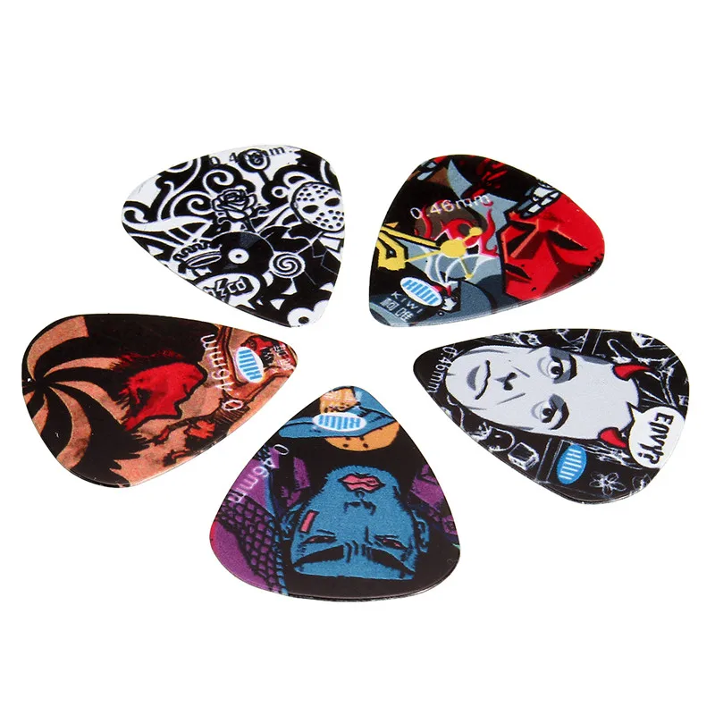 

Zebra 5Pcs/Lot 0.46mm Acoustic Electric Bass Guitar Plectrum Picks Guitarra Guitar Picks For Musical Instruments Parts Accessory