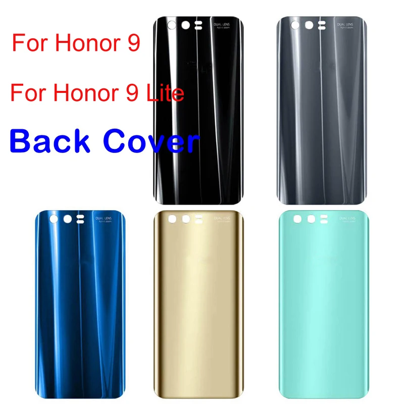 Чехол для Huawei Honor 9 Задняя стеклянная крышка аккумулятора панель задней панели Lite