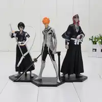 3 ピース/セット 16 センチブリーチ黒崎一護朽木ルキア Abarai 恋次 Pvc アクションフィギュアグッズおもちゃブリーチ図