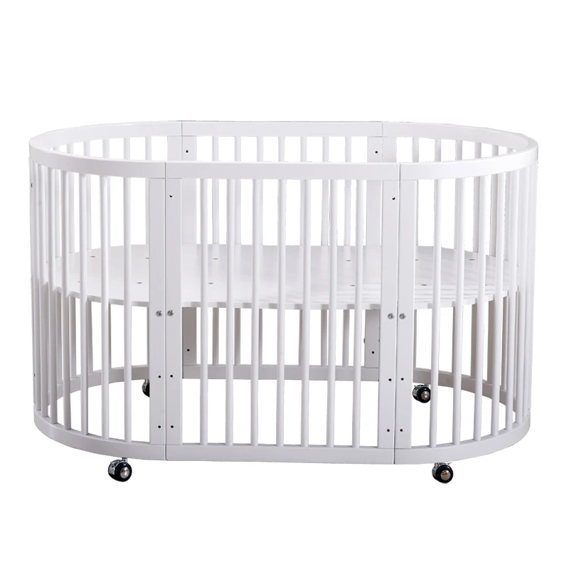 Babyfond Lit Rond En Bois Massif Pour Bebe Lit Double Multifonction Respectueux De L Environnement Europeen 9 Modes D Utilisation Aliexpress