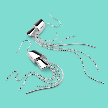 

Newest Style 925 sterling silver earrings for women Newest Style Solid silver earrings female popular jewelry birthday present