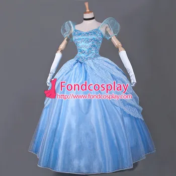 

Belle Princess Cinderella Floor Length Dress Movie Cosplay Costume Custom-made[G822]