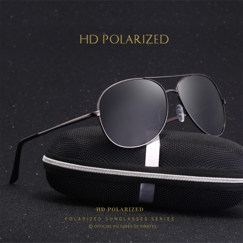 Новые мужские поляризованные солнцезащитные очки пилота, солнцезащитные очки ночного видения для вождения, женские солнцезащитные очки для покупок, UV400