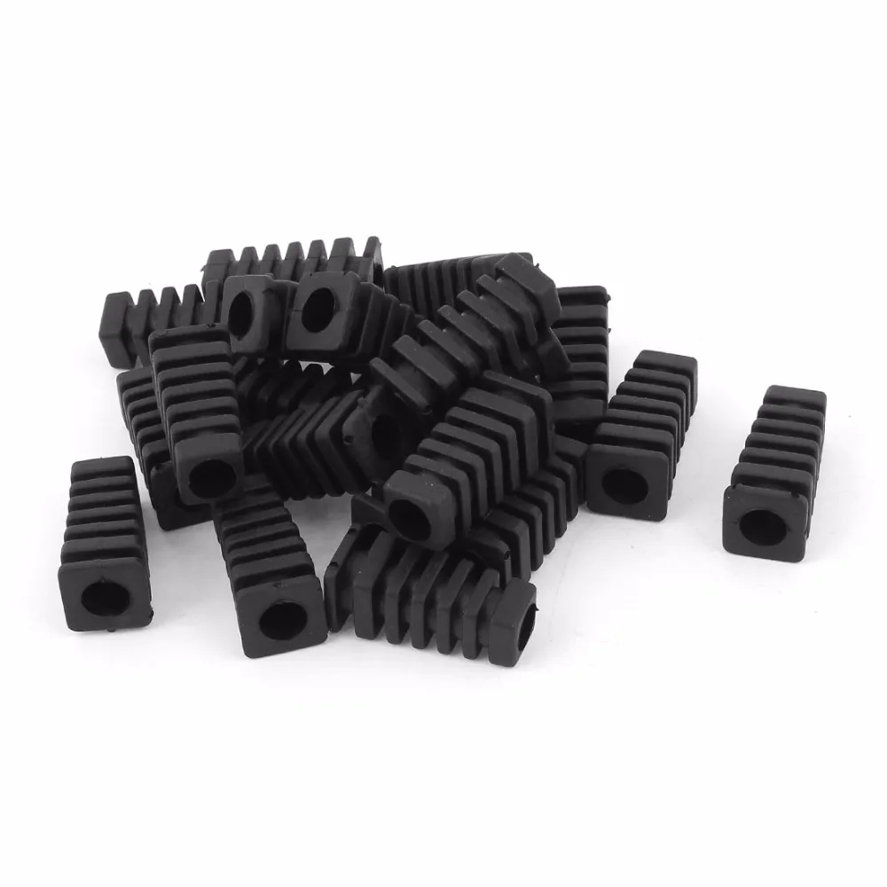 uxcell 10pcs 7mm Inner Dia Rubber Strain Relief Cord Boot Protector Cable Sleeve Beige