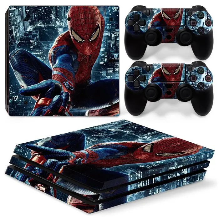 

Grateful Spider man skin sticker Vinyl Decal Skin Sticker for PS4 Pro Console and 2 Controller Skin