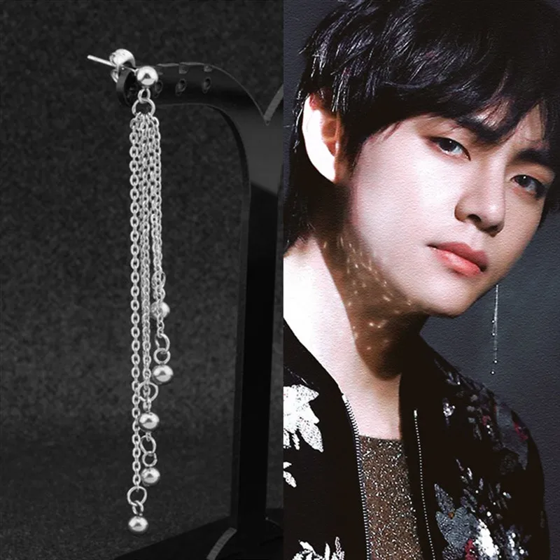Модные длинные серьги с кисточками KPOP DNA в Корейском стиле Bangtan Boys геометрическим