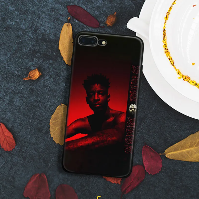 

21 savage slaughter gang Rap hip hop Soft Silicone Phone Case Cover Shell For Apple iPhone 5 Se 5s 6 6s Plus 7 8 7Plus 8Plus X