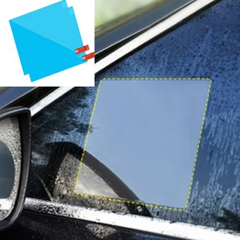 

2pcs 200*175mm Car Side Window Anti Fog Film Waterproof Protective Anti-fog Rainproof Membrane Anti-glare Foil Sticker Universal