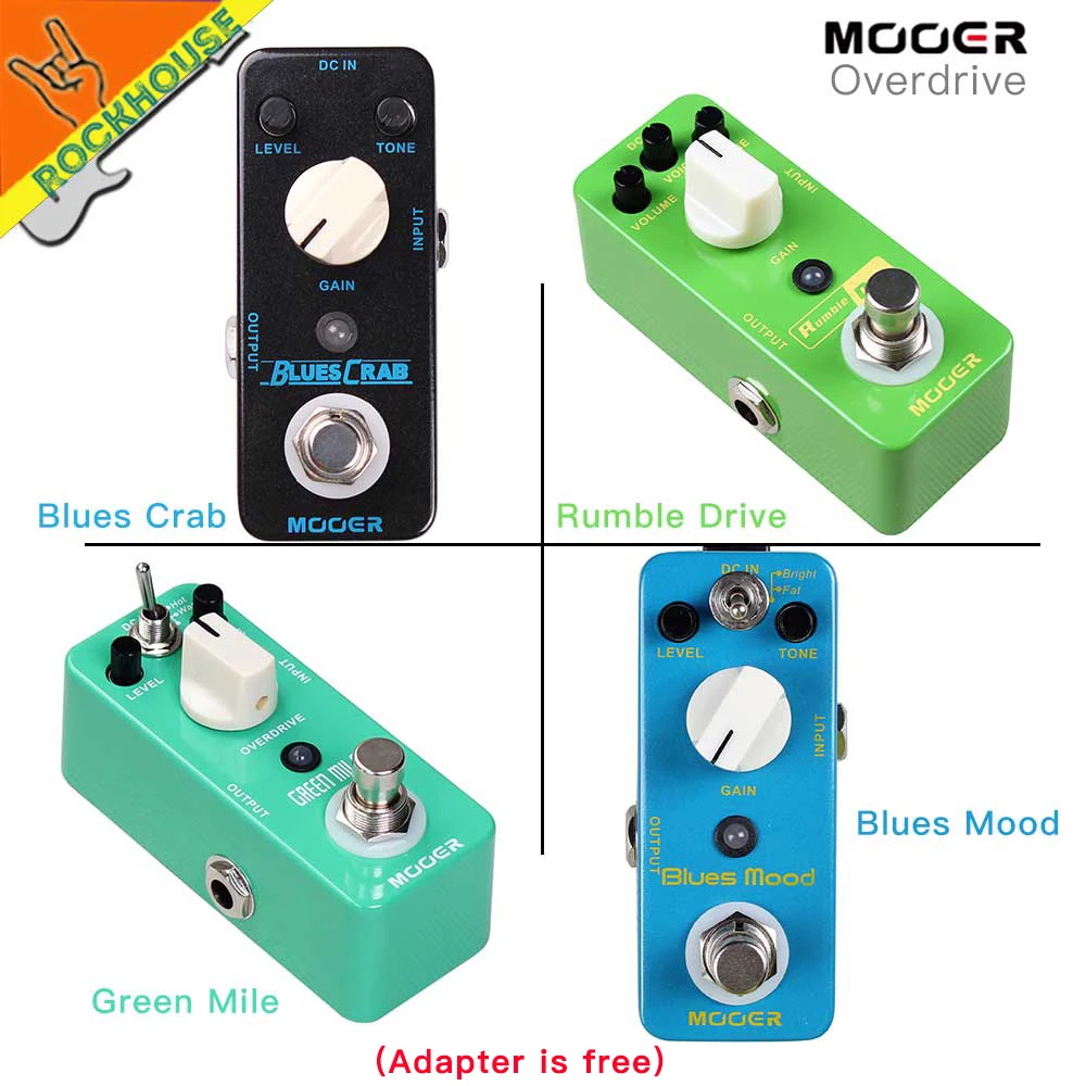 

MOOER Overdrive Effect Guitar Pedals Round and smooth Overdrive tone Effect Pedal 2 Working Modes True bypass Free Shipping