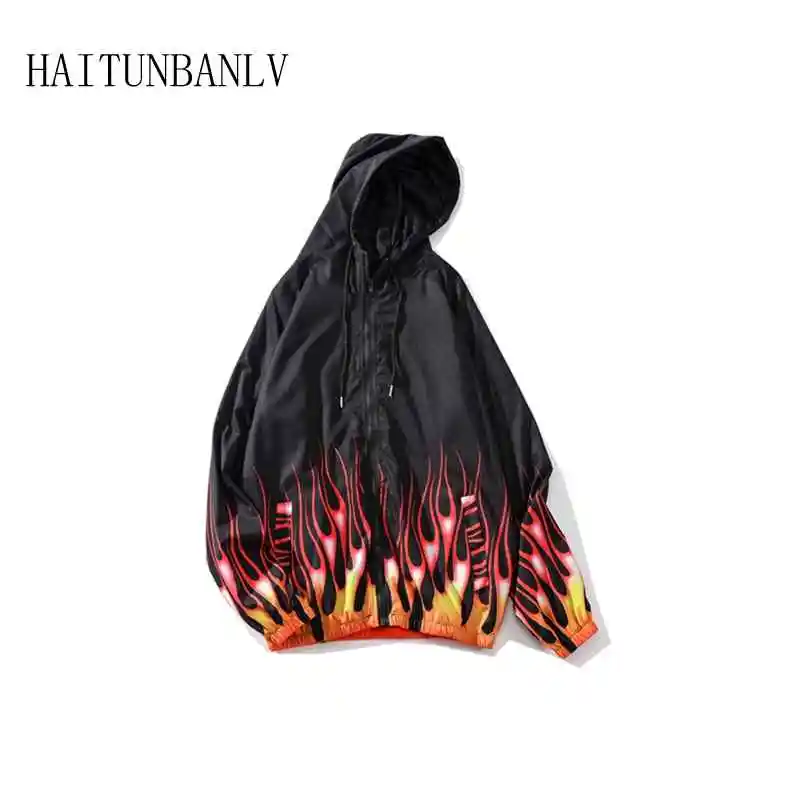 

2020 New Hip hop Flame pattern sweatshirt Casual Harajuku Fashion Men's Hoodies
