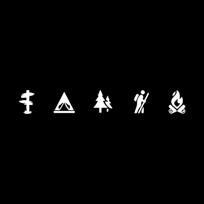 Car and Auto Decal Camping Icons Sticker Cute And Interesting Fashion Sticker Decals Rear Window Car Sticker1512cm  (3)