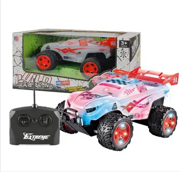 

Children's toy four-way with lights remote-controlled vehicle bigfoot climbing remote-controlled off-road vehicle gifts