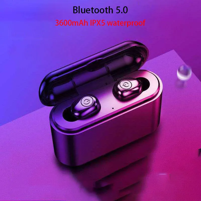 

New mini invisible in-ear wireless Bluetooth headset does not flash single ear hanging ear with charging compartment