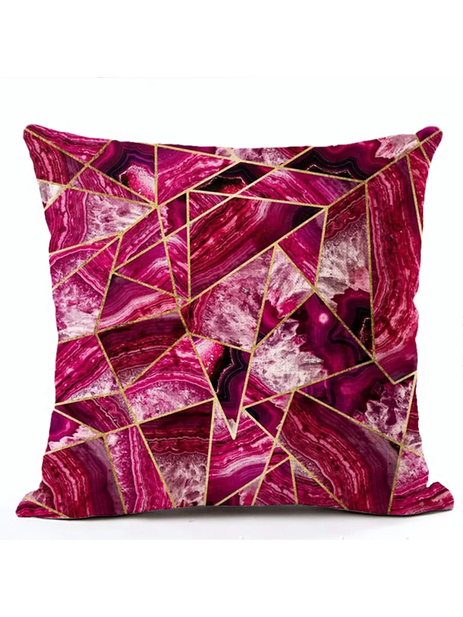 

Colorful Marble Texture Geometric Series Printed Sofa Cushion Cover Home Decor Houseware Throw Pillowcase Linen Square Wholesale